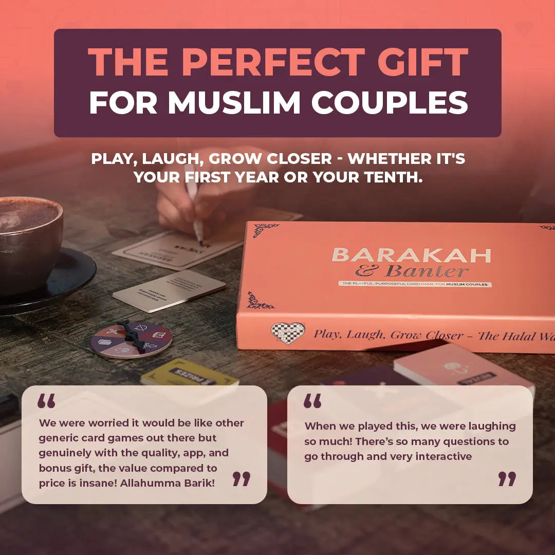 Barakah and Banter the perfect gift for Muslim couples with customer testimonials about laughter and connection